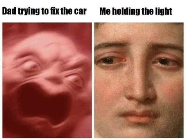 Helping Dad Change the tire